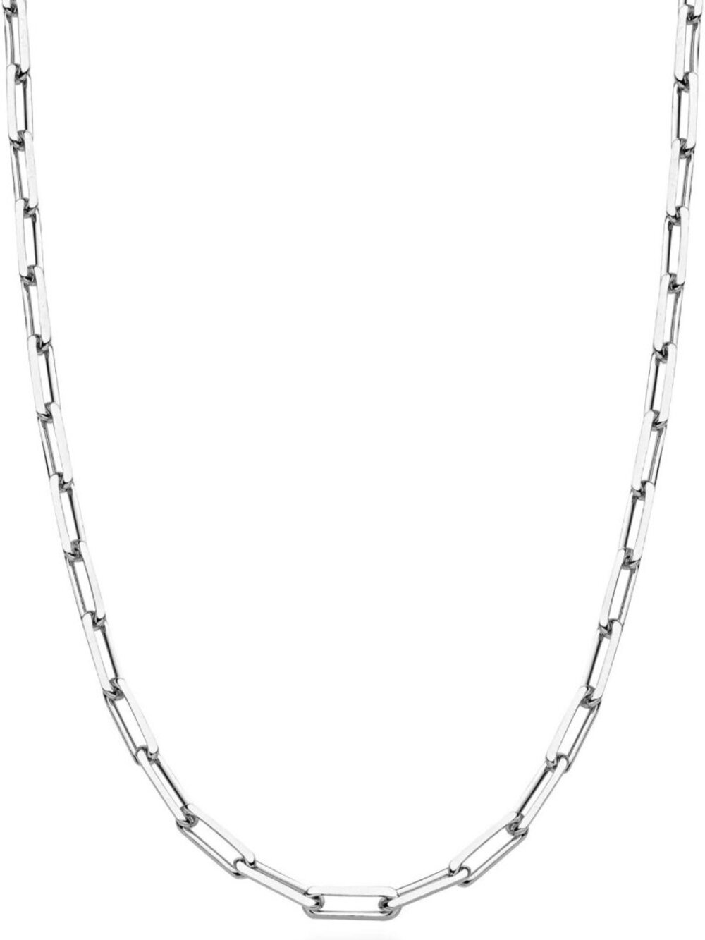 925 Sterling Silver Paperclip Necklace for Women & Men - Elegant Minimalist